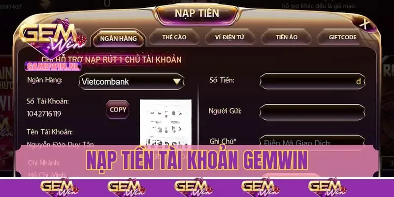 Nạp tiền tài khoản